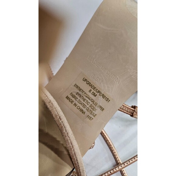 Steve Madden Tan Strappy Block Heel Slip On Square Toe Women's Sandals Size 8.5M - Picture 10 of 10